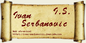 Ivan Šerbanović vizit kartica